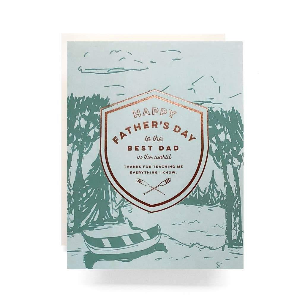Crest Canoe Father's Day Greeting Card - Les Sól