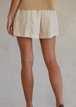 By Together | Linen Elastic Waist Shorts | Cream | Les Sol | Minneapolis 