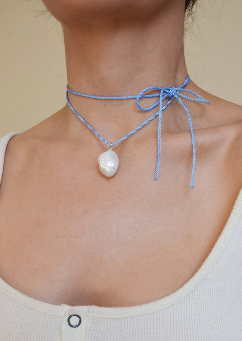 Rope Pearl Necklace | Periwinkle | Necklace | Les Sol | Minneapolis