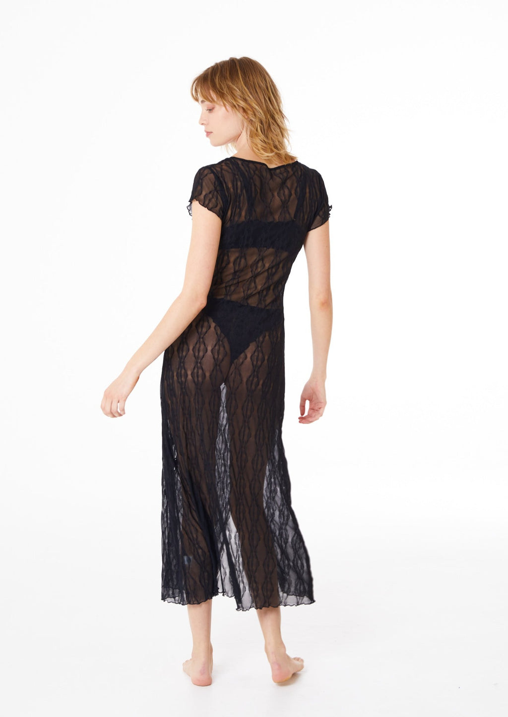 Find Me Now | Mariposa Lace Midi Dress | Black | Les Sol | Minneapolis Boutique