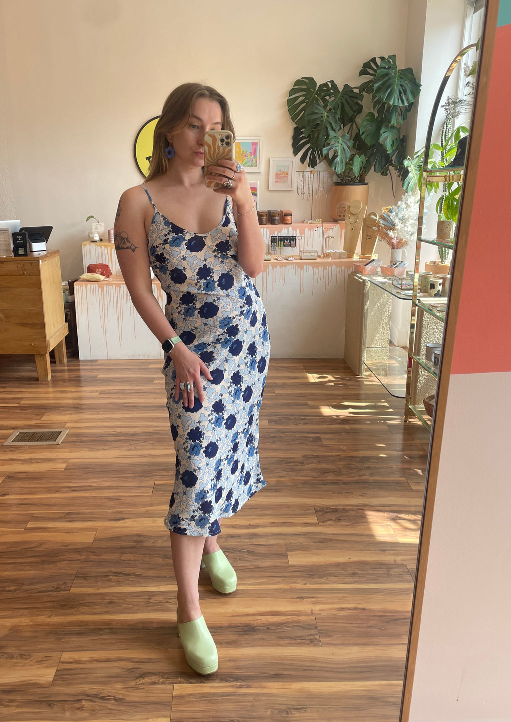 Rolla's | Rambling Floral Marg Slip Dress | Marine Blue | Les Sol | Minneapolis Boutique
