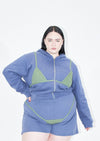 Fashion Brand Company | Bikini Bod Zip-up Sweatshirt | Blue/Green | Les Sol | Minneapolis