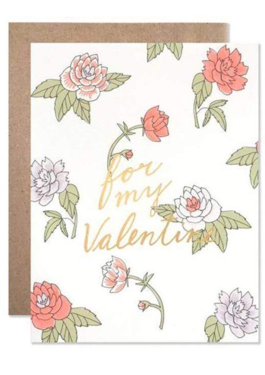 Valentine Florals With Gold Foil Card - Les Sól