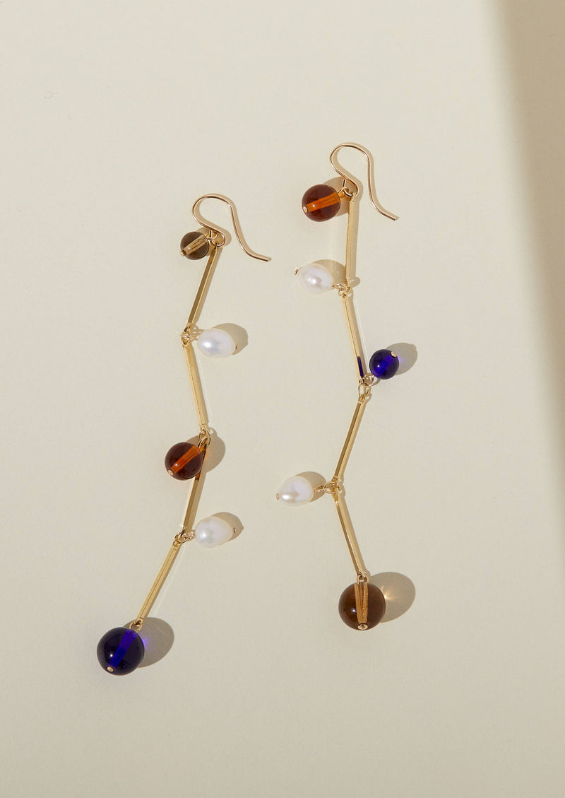 Lindsay Lewis | Fête Earrings - 4" |  Blue | Jewelry | Les Sol | Minneapolis Boutique 