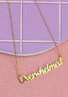 Peach Fuzz | Overwhelmed Nameplate Necklace | Les Sol | Minneapolis